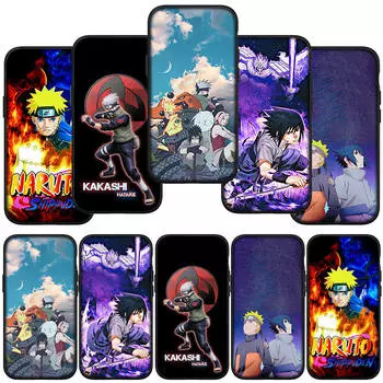Чехол для телефона Samsung Galaxy S23 S24 iPhone 16 15 14 Xiaomi Redmi Note 13 12 11 Plus 10 9 Pro Max X XR OPPO Huawei Cartoon Uchiha Sasuke Naruto Cover for OPPO A54 4G олений
