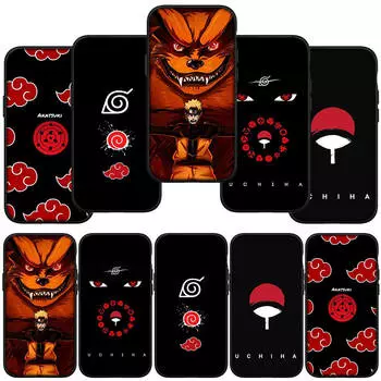 Чехол для телефона Samsung Galaxy S23 S24 iPhone 16 15 14 Xiaomi Redmi Note 13 12 11 Plus 9 Pro Max X XR OPPO Huawei Comics Akatsuki Naruto Itachi Cover for iPhone 12 экрю