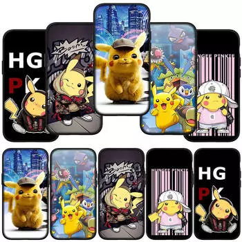 Чехол для телефона Samsung Galaxy S23 S24 iPhone 16 15 14 Xiaomi Redmi Note 13 12 11 Plus 10 9 Pro Max X XR OPPO Huawei Wallpaper Pokemon GO Pikachu Cover for Samsung Galaxy A10S олений