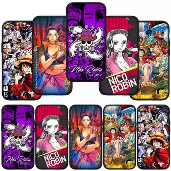 Чехол для телефона Samsung Galaxy S23 S24 iPhone 16 15 14 Xiaomi Redmi Note 13 12 11 8 Plus 10 9 Pro Max X XR OPPO Huawei Luffy One Piece Nico Robin Cover for iPhone XR ceil