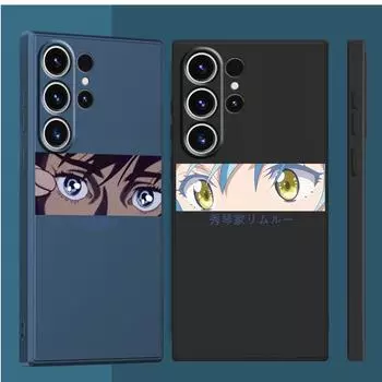 Чехол для телефона Samsung Galaxy S23 Ultra S21 Note 20 Ultra S20 S22 Note 10 Plus Attack On Titan Japan Anime Square Liquid Cover Samsung Note 8
