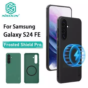 Чехол для телефона Samsung Galaxy S24 FE Nillkin Super Frosted Shield Pro Magnetic Hard PC+TPU Shell противоударный задний чехол Samsung Galaxy S24 FE чёрный