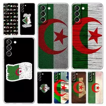 Чехол для телефона Samsung Galaxy S24 Plus S23 S22 S21 S20 FE Ultra 5G S10 S10E S9 Мягкий прозрачный силиконовый чехол Алжирский флаг Samsung S10 Plus