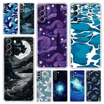 Чехол для телефона Samsung Galaxy S24 Plus S23 S22 S21 S20 FE Ultra 5G S10 S10E S9 Мягкий прозрачный силиконовый чехол с мультяшным принтом Samsung S10 Plus