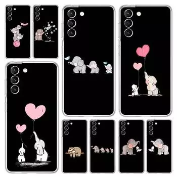 Чехол для телефона Samsung Galaxy S24 Plus S23 S22 S21 S20 FE Ultra 5G S10 S10E S9 Мягкий прозрачный силиконовый чехол в стиле пары с рисунком Samsung S23 Plus