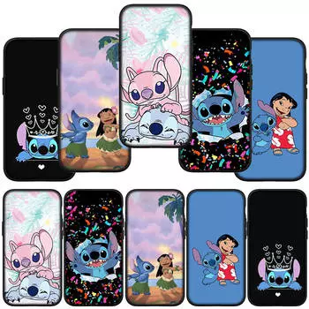 Чехол для телефона Samsung Galaxy S24 S23 iPhone 15 14 Xiaomi Redmi Note 13 12 11 8 10 9 Pro Max X XR OPPO A15 Huawei аниме Лило милый Стич чехол