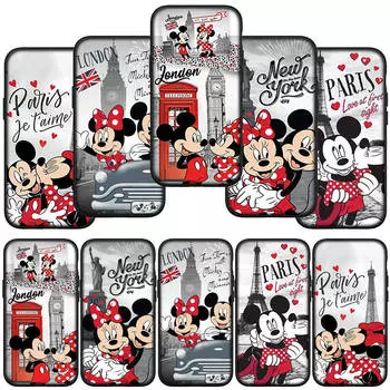 Чехол для телефона Samsung Galaxy S24 S23 iPhone 15 14 Xiaomi Redmi Note 13 12 11 8 10 9 Pro Max X XR OPPO A15 Huawei Lovely Mickey Mouse Minnie Cover for iPhone 12 болюс