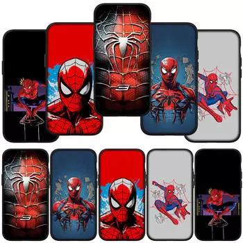 Чехол для телефона Samsung Galaxy S24 S23 iPhone 15 14 Xiaomi Redmi Note 13 12 11 8 10 9 Pro Max X XR OPPO Huawei Marvel Comics Spider Man Чехол для Spiderman for Redmi Note 10 4G ceil