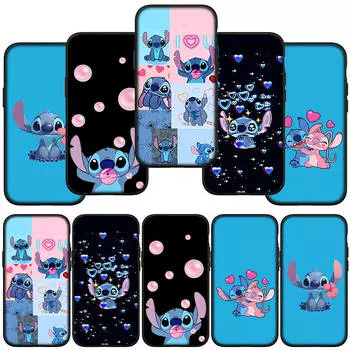 Чехол для телефона Samsung Galaxy S24 S23 iPhone 15 14 Xiaomi Redmi Note 13 12 11 8 10 9 Pro Max X XR OPPO A15 Huawei Cartoon New Stitch Fashion Cover