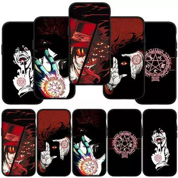 Чехол для телефона Samsung Galaxy S24 S23 iPhone 15 14 Xiaomi Redmi Note 13 12 11 8 10 9 Pro Max X XR OPPO A15 Huawei аниме Hellsing Alucard чехол for Xiaomi Poco X6 экрю