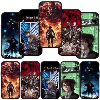 Чехол для телефона Samsung Galaxy S24 S23 iPhone 15 14 Xiaomi Redmi Note 13 12 11 8 10 9 Pro Max X XR OPPO Huawei Eren Jaeger Аниме Levi Attack On Titan for OPPO (A16)(A16S) аэро