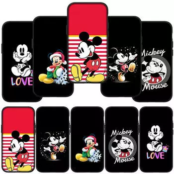 Чехол для телефона Samsung Galaxy S24 S23 iPhone 15 14 Xiaomi Redmi Note 13 12 11 8 10 9 Pro Max X XR OPPO A15 Huawei Mickey Cartoon Mouse Cover