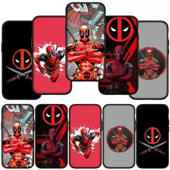 Чехол для телефона Samsung Galaxy S24 S23 iPhone 15 14 Xiaomi Redmi Note 13 12 11 8 10 9 Pro Max Plus X XR OPPO A15 Huawei Deadpool Comics Marvel Cover