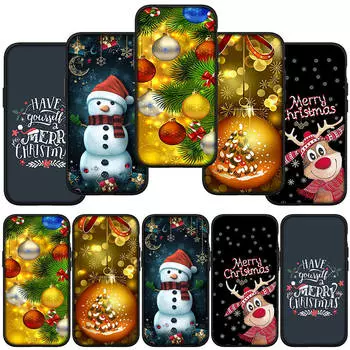 Чехол для телефона Samsung Galaxy S24 S23 iPhone 15 14 Xiaomi Redmi Note 13 12 11 8 10 9 Pro Max X XR OPPO A15 Huawei Deer Decoration Merry Christmas Tree for Samsung Galaxy A54 5G аэро