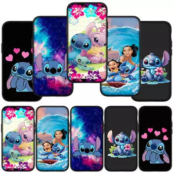 Чехол для телефона Samsung Galaxy S24 S23 iPhone 15 14 Xiaomi Redmi Note 13 12 11 8 10 9 Pro Max X XR OPPO A15 Huawei Comics Lilo Luxury Stitch Cover for Redmi Note 11 Pro аэро