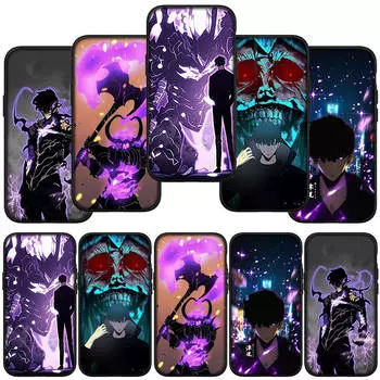 Чехол для телефона Samsung Galaxy S24 S23 iPhone 15 14 Xiaomi Redmi Note 13 12 11 8 10 9 Pro Max X XR OPPO Huawei Solo Leveling Anime Arise Poster Cover