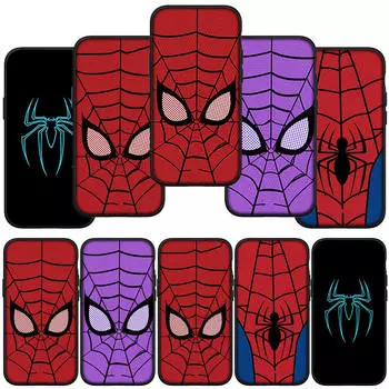 Чехол для телефона Samsung Galaxy S24 S23 iPhone 15 14 Xiaomi Redmi Note 13 12 11 8 10 9 Pro Max X XR OPPO A15 Huawei Spiderman Marvel Spiderman Cartoon