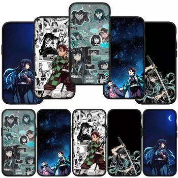 Чехол для телефона Samsung Galaxy S24 S23 iPhone 15 14 Xiaomi Redmi Note 13 12 11 8 10 9 Pro X XR OPPO Huawei Nezuko Demon Slayer Tanjirou Muichiro Tokito