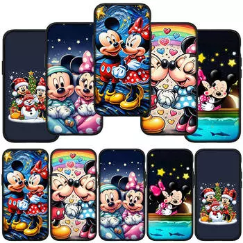 Чехол для телефона Samsung Galaxy S24 S23 iPhone 15 14 Xiaomi Redmi Note 13 12 11 8 10 9 Pro Max X XR OPPO A15 Huawei Lovely New Mickey Mouse Minnie Cover