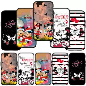 Чехол для телефона Samsung Galaxy S24 S23 iPhone 15 14 Xiaomi Redmi Note 13 12 11 8 10 9 Pro Max X XR OPPO A15 Huawei Mickey Mouse Cute Minnie Cover