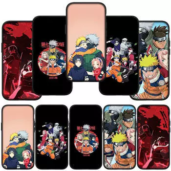 Чехол для телефона Samsung Galaxy S24 S23 iPhone 15 14 Xiaomi Redmi Note 13 12 11 8 10 9 Pro Max X XR OPPO A15 Huawei Poster Uchiha Sasuke Naruto Cover