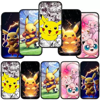 Чехол для телефона Samsung Galaxy S24 S23 iPhone 15 14 Xiaomi Redmi Note 13 12 11 8 Plus 10 9 Pro Max X XR OPPO Huawei Jigglypuff Pokemon GO Pikachu Cover