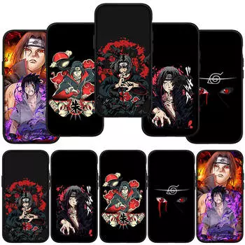 Чехол для телефона Samsung Galaxy S24 S23 iPhone 15 14 Xiaomi Redmi Note 13 12 11 8 10 9 Pro Max X XR OPPO Huawei аниме Итачи Учиха Саске Наруто чехол