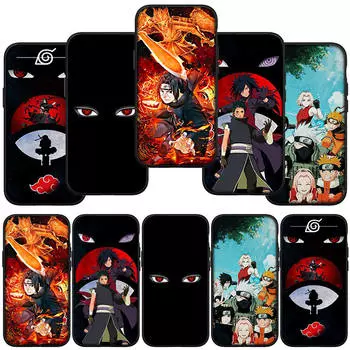 Чехол для телефона Samsung Galaxy S24 S23 iPhone 15 14 Xiaomi Redmi Note 13 12 11 8 10 9 Pro Max X XR OPPO A15 Huawei аниме Итачи Учиха Наруто чехол