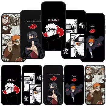 Чехол для телефона Samsung Galaxy S24 S23 iPhone 15 14 Xiaomi Redmi Note 13 12 11 8 10 9 Pro Max X XR OPPO Huawei Pain Akatsuki Naruto Itachi Uchiha Cover for Huawei P30 Lite ceil