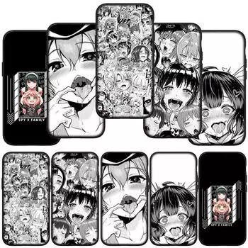 Чехол для телефона Samsung Galaxy S24 S23 iPhone 15 14 Xiaomi Redmi Note 13 12 11 8 10 9 Pro Max X XR OPPO A15 Huawei Senpai Waifu Anime Girl Hentai Cover