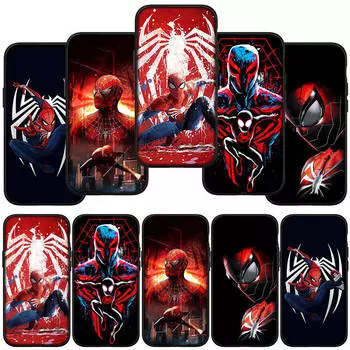 Чехол для телефона Samsung Galaxy S24 S23 iPhone 15 14 Xiaomi Redmi Note 13 12 11 8 10 9 Pro Max X XR OPPO A15 Huawei Marvel Spiderman Spiderman Cover