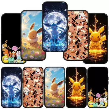 Чехол для телефона Samsung Galaxy S24 S23 iPhone 15 14 Xiaomi Redmi Note 13 12 11 8 Plus 10 9 Pro Max X XR OPPO Huawei Eevee Pokemon GO Pikachu Cover for OPPO (A16)(A16S) олений