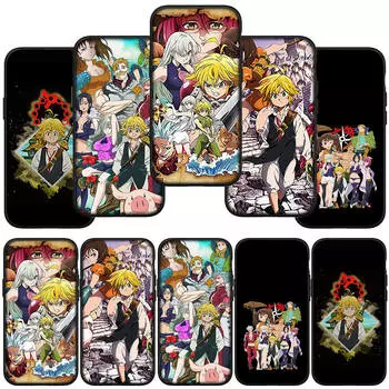 Чехол для телефона Samsung Galaxy S24 S23 iPhone 15 14 Xiaomi Redmi Note 13 12 11 8 10 9 Pro Max X XR OPPO Huawei Cartoon Seven Deadly Sins Meliodas Cover