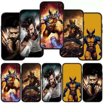 Чехол для телефона Samsung Galaxy S24 S23 iPhone 15 14 Xiaomi Redmi Note 13 12 11 8 10 9 Pro Max X XR S20 A14 A13 OPPO A15 Huawei Movie Wolverine Cover