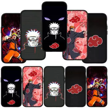 Чехол для телефона Samsung Galaxy S24 S23 iPhone 15 14 Xiaomi Redmi Note 13 12 11 8 10 9 Pro Max X XR OPPO Huawei Pain Akatsuki Anime Itachi Naruto Cover for Redmi Note 11S 4G экрю