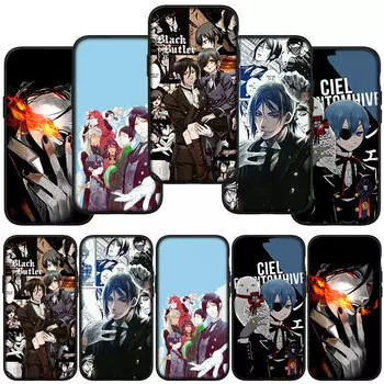 Чехол для телефона Samsung Galaxy S24 S23 iPhone 15 14 Xiaomi Redmi Note 13 12 11 8 10 9 Pro Max X XR S20 S22 10C OPPO A15 Huawei аниме-чехол Black Butler for Redmi Note 11 Pro ceil