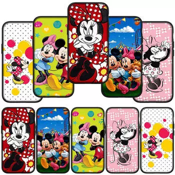 Чехол для телефона Samsung Galaxy S24 S23 iPhone 15 14 Xiaomi Redmi Note 13 12 11 8 10 9 Pro Max Plus X XR OPPO A15 Huawei милый чехол с Микки и Минни Маусом
