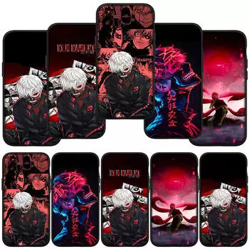 Чехол для телефона Samsung Galaxy S24 S23 iPhone 15 14 Xiaomi Redmi Note 13 12 11 8 10 9 Pro Max Plus X XR OPPO Huawei Comics Tokyo Ghoul Ken Kaneki Cover
