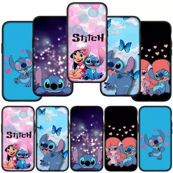 Чехол для телефона Samsung Galaxy S24 S23 iPhone 15 14 Xiaomi Redmi Note 13 12 11 8 10 9 Pro Max X XR OPPO A15 Huawei Comics Lilo Cute Stitch Cover
