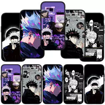 Чехол для телефона Samsung Galaxy S24 S23 iPhone 15 14 Xiaomi Redmi Note 13 12 11 8 10 9 Pro Max X XR OPPO Huawei Gojo Satoru Poster Jujutsu Kaisen Cover for Samsung Galaxy A51 болюс