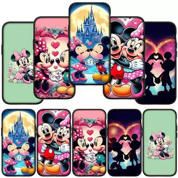 Чехол для телефона Samsung Galaxy S24 S23 iPhone 15 14 Xiaomi Redmi Note 13 12 11 8 10 9 Pro Max X XR OPPO A15 Huawei Mickey Mouse Pink Minnie Cover