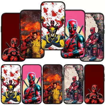 Чехол для телефона Samsung Galaxy S24 S23 iPhone 15 14 Xiaomi Redmi Note 13 12 11 8 10 9 Pro Max X XR OPPO Huawei Marvel Comics Росомаха Дэдпул Чехол