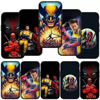 Чехол для телефона Samsung Galaxy S24 S23 iPhone 15 14 Xiaomi Redmi Note 13 12 11 8 10 9 Pro Max X XR OPPO A15 Huawei Супергерой Дэдпул Комиксы Росомаха