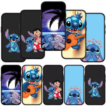 Чехол для телефона Samsung Galaxy S24 S23 iPhone 15 14 Xiaomi Redmi Note 13 12 11 8 10 9 Pro Max X XR OPPO A15 Huawei Lovely Lilo Luxury Stitch Cover for Samsung Galaxy S9 Plus олений