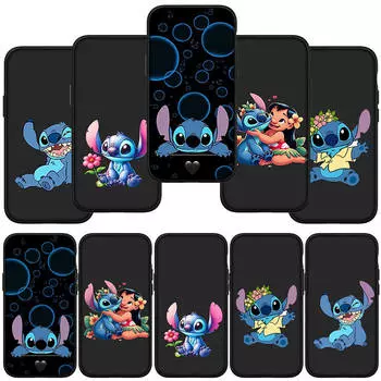Чехол для телефона Samsung Galaxy S24 S23 iPhone 15 14 Xiaomi Redmi Note 13 12 11 8 10 9 Pro Max X XR OPPO A15 Huawei Lovely Lilo Cute Stitch Cover