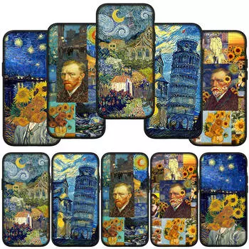 Чехол для телефона Samsung Galaxy S24 S23 iPhone 16 15 14 Xiaomi Redmi Note 13 12 11 8 Plus 10 9 Pro Max X XR OPPO Huawei Design Sunflower Van Gogh Cover for Redmi 9 олений
