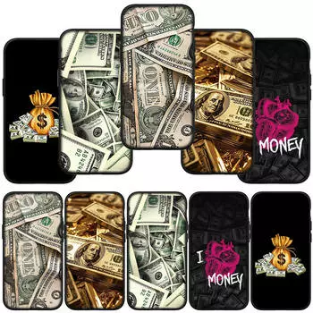 Чехол для телефона Samsung Galaxy S24 S23 iPhone 16 15 14 Xiaomi Redmi Note 13 12 11 8 Plus 10 9 Pro 13C A15Max X XR OPPO Huawei Time is Money 100 Cover for Samsung Galaxy A50 ceil