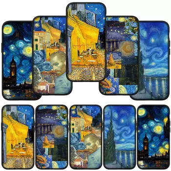 Чехол для телефона Samsung Galaxy S24 S23 iPhone 16 15 14 Xiaomi Redmi Note 13 12 11 8 Plus 10 9 Pro 13C A15Max X XR OPPO Huawei Van Gogh Sunflower Cover for Redmi 10A болюс