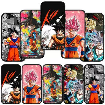 Чехол для телефона Samsung Galaxy S24 S23 iPhone 15 14 Xiaomi Redmi Note 13 12 11 8 10 9 Pro Max X XR OPPO A15 Huawei Comics Dragon Ball Z Goku Cover for Samsung Galaxy S21 Fe экрю