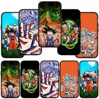 Чехол для телефона Samsung Galaxy S24 S23 iPhone 15 14 Xiaomi Redmi Note 13 12 11 8 10 9 Pro Max X XR OPPO A15 Huawei аниме Dragon Ball Goku DragonBall for iPhone 14 Pro аэро